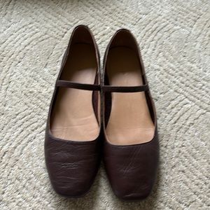 Madewell ballet flat burgundy size 8